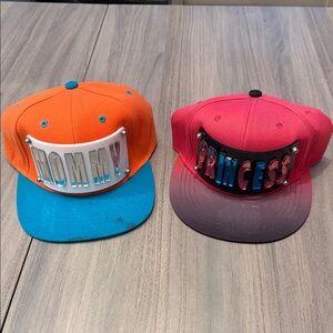Tommy & Princess Snapback Hats - Orange/Blue and Pink/Purple